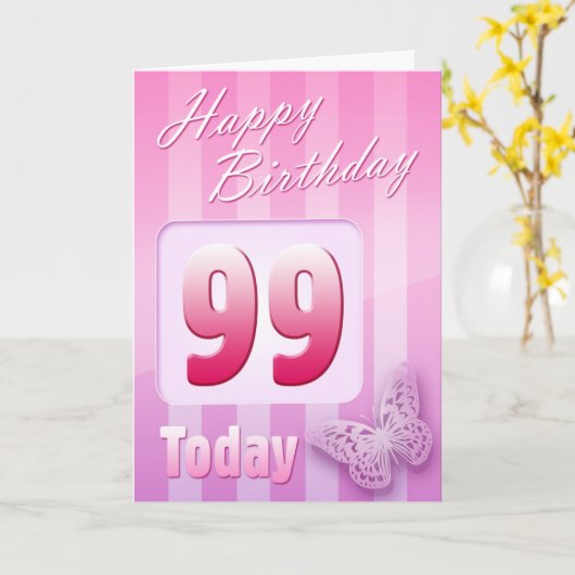 Gelukkige 99ste verjaardag Grootmoeder Oma Kaart (Gele Bloem)