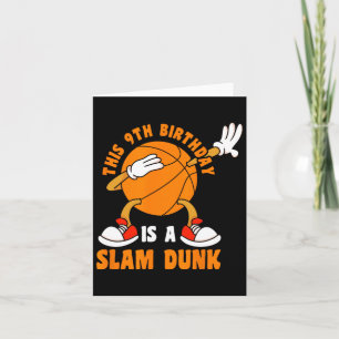 Gelukkige 9 Verjaardag 9 Jaar Oud Dab Bysketbyll 9 Kaart