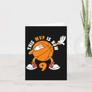 Gelukkige 9 verjaardag 9 jaar oude Mvp Bysketbyll Kaart
