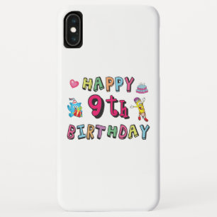 Gelukkige 9e verjaardag voor 9-jarige kinderen ver Case-Mate iPhone case
