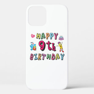 Gelukkige 9e verjaardag voor 9-jarige kinderen ver Case-Mate iPhone case