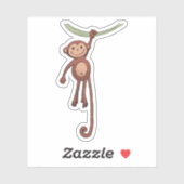 Gelukkige aap sticker (Vel)