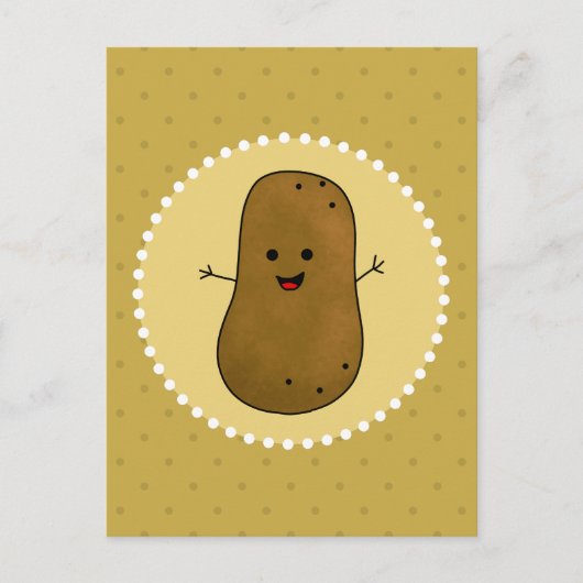 Gelukkige Aardappel Briefkaart (Voorkant)