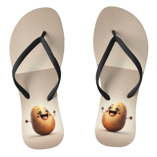 Gelukkige aardappel Custom Bruiloft Kleuren Bruid Teenslippers (Voetbed)
