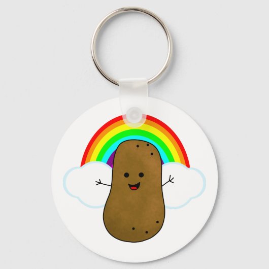 Gelukkige Aardappel En Een Regenboog Sleutelhanger (Voorkant)