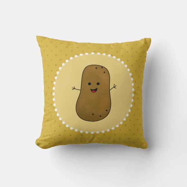 Gelukkige Aardappel Kussen (Voorkant)