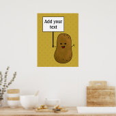 Gelukkige Aardappel Poster (Keuken)