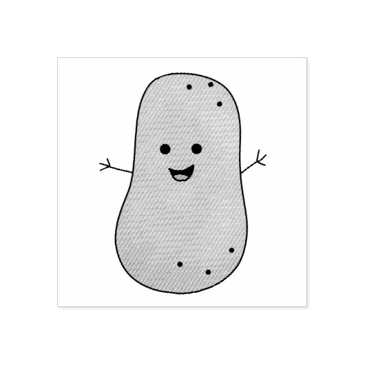 Gelukkige Aardappel Rubberstempel (Afrduk)