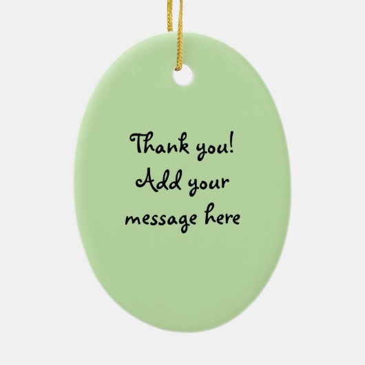 Gelukkige Aardbei Keramisch Ornament (Achterkant)