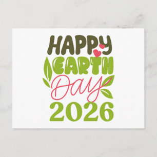 Gelukkige aarddag 2026 feestdagenkaart