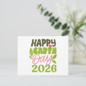 Gelukkige aarddag 2026 kaart (Staand voorkant)