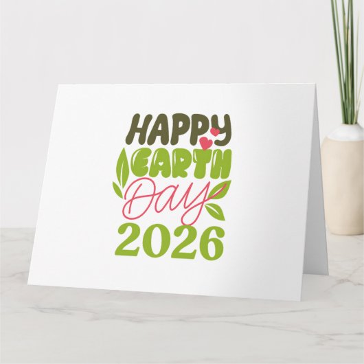 Gelukkige aarddag 2026 kaart (Voorkant)