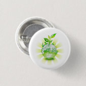 GELUKKIGE AARDDAG 2026 RED DE PLANEET RONDE BUTTON 3,2 CM (Voorkant /achterkant)