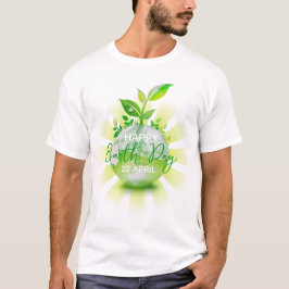 GELUKKIGE AARDDAG 2026 RED DE PLANEET T-SHIRT