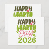 Gelukkige aarddag 2026 save the date (Voorkant / Achterkant)