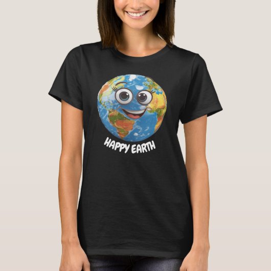Gelukkige Aarde  T-shirt (Voorkant)