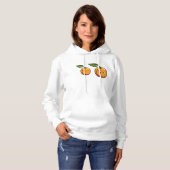 Gelukkige Abrikoos Vrouwen Hoodie (Voorkant volledig)