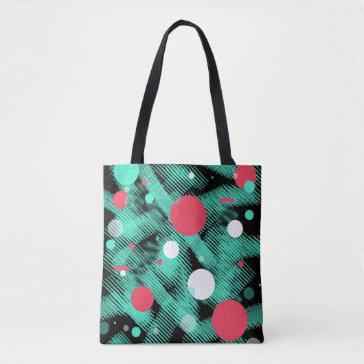 Gelukkige Abstracte Print Boodschappentas Tote Bag (Voorkant)