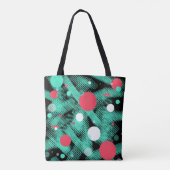 Gelukkige Abstracte Print Boodschappentas Tote Bag (Achterkant)