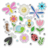 Gelukkige achtertuindieren sticker (Voorkant)
