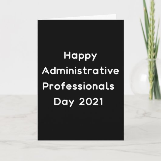 Gelukkige administratieve professionals dag 2021 a kaart (Voorkant)