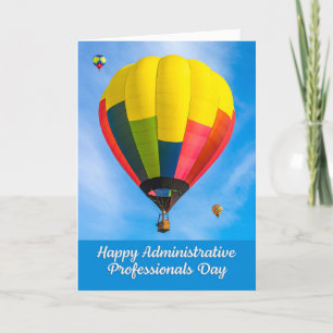 Gelukkige administratieve professionals dag ballon feestdagen kaart