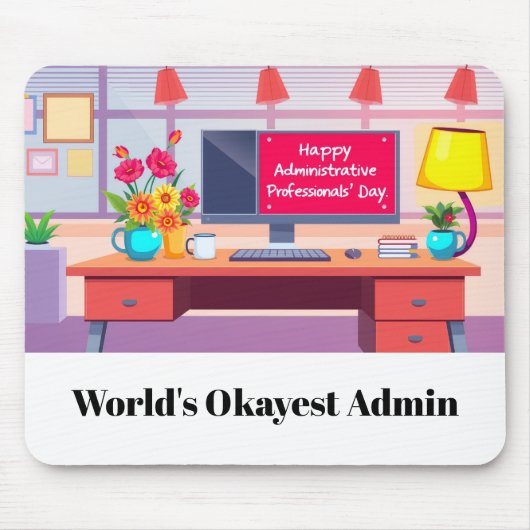 Gelukkige administratieve professionals dag Bureau Muismat (Voorkant)