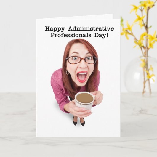 Gelukkige administratieve professionals dag gelukk kaart (Gele Bloem)