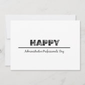 Gelukkige administratieve professionals dag kaart (Voorkant)