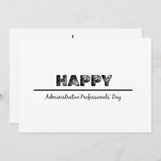 Gelukkige administratieve professionals dag kaart (Voorkant / Achterkant)