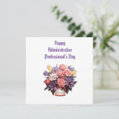 Gelukkige Administratieve Professionals Dank u kaa Bedankkaart (Staand voorkant)