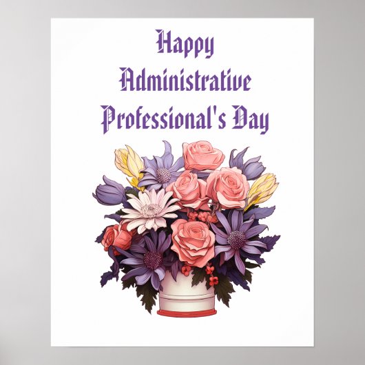 Gelukkige Administratieve Professionals Dank u kaa Poster (Voorkant)