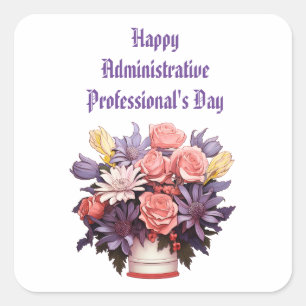 Gelukkige Administratieve Professionals Dank u kaa Vierkante Sticker