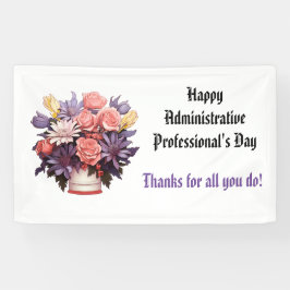 Gelukkige administratieve professionals Dank u Spandoek