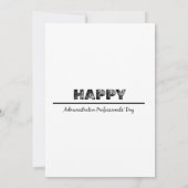 Gelukkige administratieve professionalsdag kaart (Achterkant)