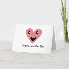 Gelukkige Adoptie Dag Pink Heart Kaart