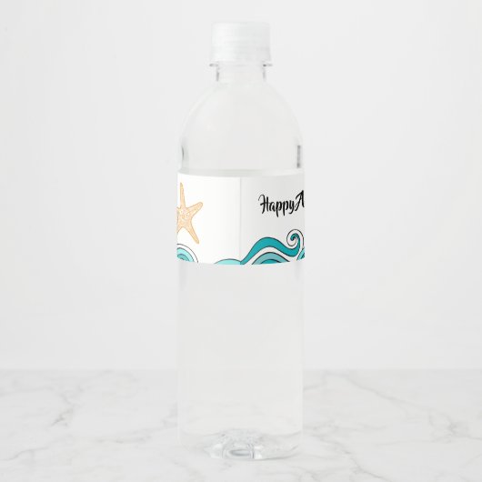 Gelukkige Adoptie Dag Waterfles Waterfles Etiket (Achterkant)