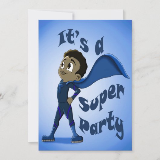 Gelukkige Afrikaanse Amerikaanse Superheld Verjaar Kaart (Voorkant)