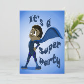 Gelukkige Afrikaanse Amerikaanse Superheld Verjaar Kaart (Staand voorkant)