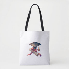 Gelukkige afstuderen universiteit tote bag