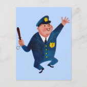 gelukkige agent briefkaart (Voorkant)