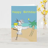 Gelukkige Aigrette -- De gelukkige Kaart van de (Gele Bloem)