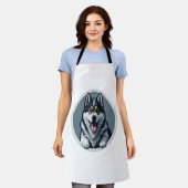 gelukkige Alaskan Malamute Puppy Schort (Gedragen)