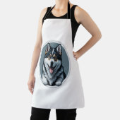 gelukkige Alaskan Malamute Puppy Schort (Insitu)