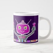 Gelukkige Alien Robot Grote Koffiekop (Rechts)