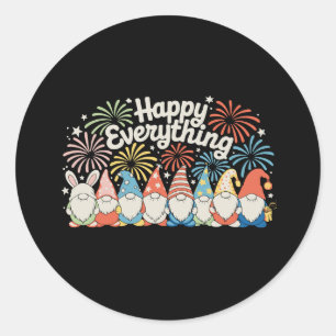 Gelukkige Alles Kabouters Het Hele Jaar Iedere Fee Ronde Sticker
