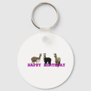 Gelukkige (alpaca) verjaardag sleutelhanger
