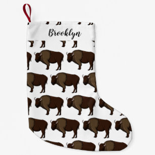 Gelukkige Amerikaanse bizon buffel illustratie Kleine Kerstsok