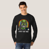 Gelukkige Amerikaanse Bobtail Kattenvader St. Patr T-shirt (Voorkant volledig)