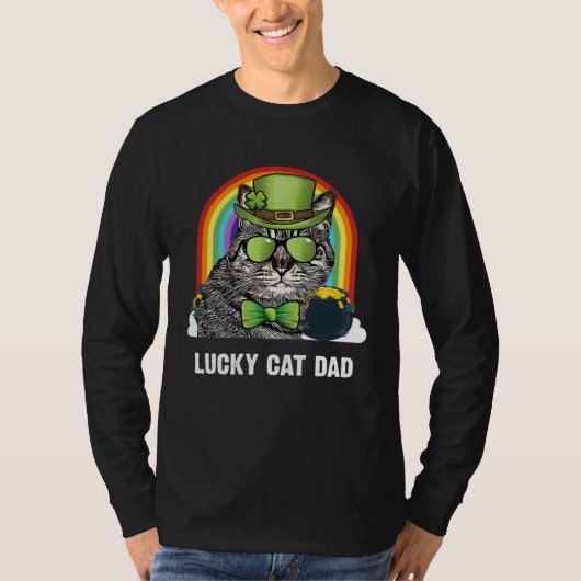 Gelukkige Amerikaanse Bobtail Kattenvader St. Patr T-shirt (Voorkant)